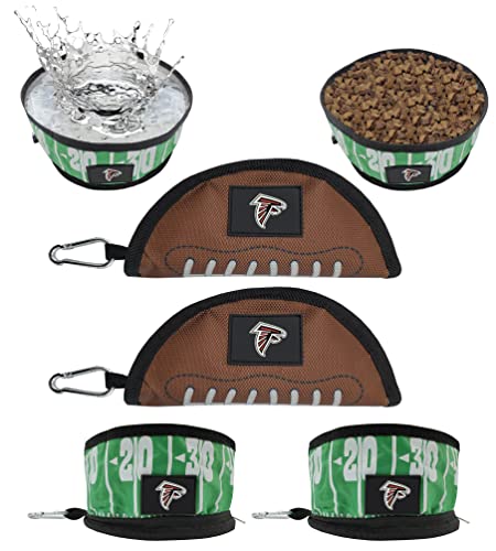 Pets First NFL Collapsible Pet Bowl - color: Atlanta Falcons, style: 2 Pack