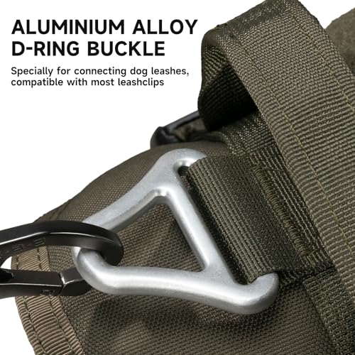EXCELLENT ELITE SPANKER Tactical Dog Harness Patrol Harness Service Dog Vest Military Dog Vest Working Dog Vest with Handle(Ranger Green-L) - color: Ranger Green, size: L-(27.5 - 35.5")