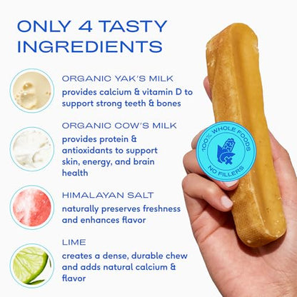 Native Pet Yak Cheese Himalayan Dog Chews - Long Lasting Dental Sticks for Small Breeds– 100% All Natural Himalayan Yak Chews for Small Dogs – Cheese Bone for Aggressive Chewers - 15 Per Pack - size: 15 Chews