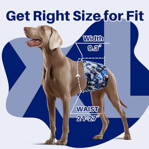 Pet Soft Dog Diapers Male, 5 Pack Male Dog Belly Bands, High Absorbing Washable Males Dog Wraps for Doggie Puppy(Camo, XL) - size: XL