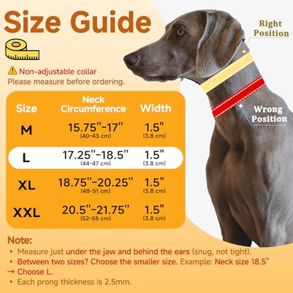 Mayerzon Martingale No Pull Collar for Medium Large Dogs, Walking Training Collar for Dogs German Shepherd Boxer Rottweiler That Pull, Reflective, with 360° Swivel Ring and Release Buckle(L, Black) - size: Large,2.5mm,17.25"-18.5"Neck