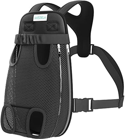 Dog Carrier Front Pack - Pet Cat and Dog Front Carrier - Puppy Backpack Carrier for Small Dogs - Harness and Carrying Holder Pouch for Travel, Hiking, Bike - Adjustable Leg Out Design (Large) - color: Large