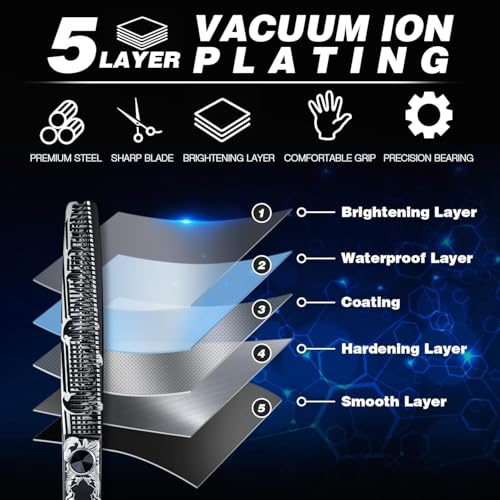 JASON 8 Inch Dog Thinning Scissors Ergonomic Pets Grooming Thinner Blender Shears Cat Trimming Texturizing with Offset Handle, Light Weight, Sharp, Safe, Comfortable, Stainless Steel - style: 60-teeth-Thinner