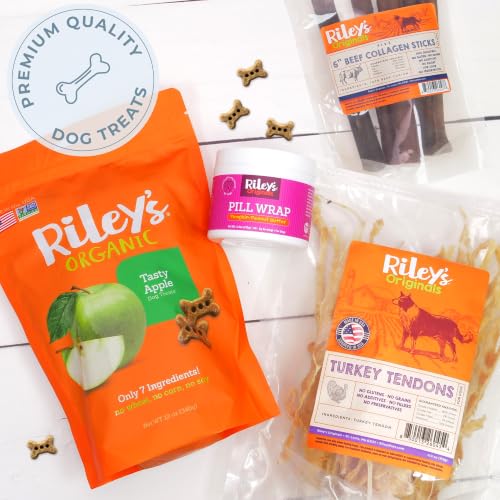 Riley's Steer Bully Sticks for Large to XL Dog Breeds - Odor Free, Single Ingredient Treat - Easily Digestible, 100% Beef Pizzle Sticks for Dogs - 12", 5ct
