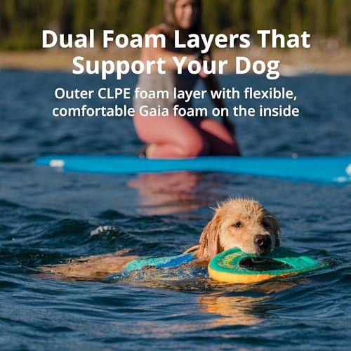 Ruffwear, Float Coat Dog Life Jacket & Lunker Toy Bundle – Adjustable Dog Life Vest for Swimming with Floating Tug Toy for Fetch & Water Play, for Small, Medium & Large Dogs, Wave Orange, Large