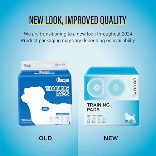 COCOYO Best Value Dog Training Pads | Dog Pee Pads | Super Absorbent Puppy Pads (17.5" x 23.5", 100 Count),Blue - size: 17.5" x 23.5"