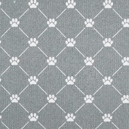 Bone Dry Machine Washable, Ultra Absorbent Pet Mat, 10x18, Gray Trellis Print - color: Gray Trellis Print, size: 10"L x 18"W