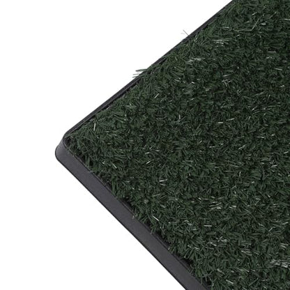 Reusable Puppy Training Potty Tray for Home, Pet Urine Pad, Indoor Grass Pipi Pads for Dogs (Small 12 Inch)