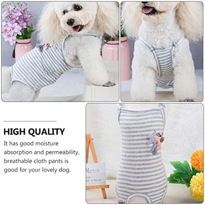 Dog Diapers Panties with Adjustable Suspender, Washable Dog Diaper Jumpsuits Soft Cotton Pantie for Girl Puppy, Reusable Doggies Period Pants, XL