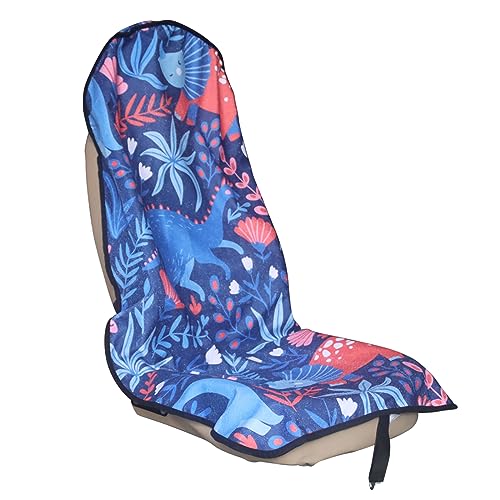 Car Seat Cover Protector Front Seats,for Gym Workout,Running,Swimming,Beach and Hiking,Waterproof Sweat Towel Bucket Seat Covers for Cars SUV Trucks (Dinosaur, 1Pcs) - color: Dinosaur, size: 1Pcs Front Seat Towel