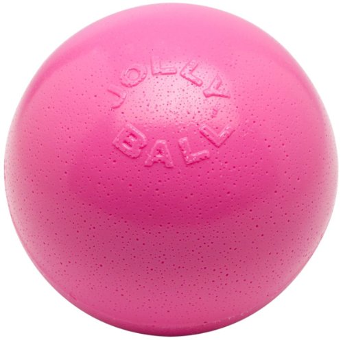 Jolly Pets Bounce-n-Play Dog Toy Ball, 8 Inches, Pink, All Breed Sizes - color: Pink, size: Large (8 in)