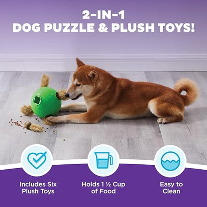 Outward Hound by Nina Ottosson Dog Snuffle N' Treat Ball Puzzle, Level 2 Intermediate, Green, Large - color: Snuffle N' Treat (Green)