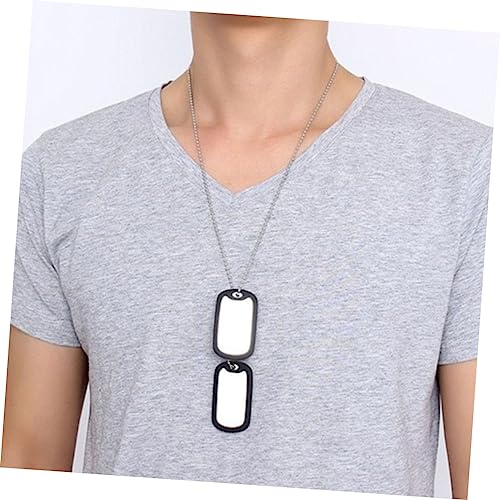 HEMOTON 2pcs Dog Tag Silencers Military Dog Tag Noise Dampeners Stretchy Silicone Id for