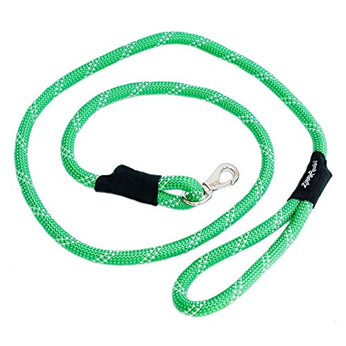 ZippyPaws Zp322 Climbers Rope Leash Original 6 Ft - Green Dog Lead - color: Green, size: 6 Feet
