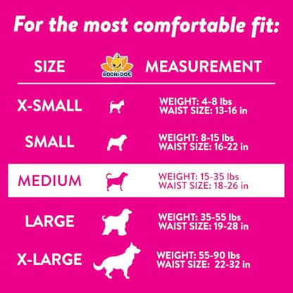 Bodhi Dog Disposable Female Dog Diapers - Super Absorbent Dog Diapers for Female Heat Cycle - Adjustable Fit Pee Wraps for Potty Training, Moisture Control & Wetness Indicator - Medium (20 Count) - size: Medium (Pack of 20)