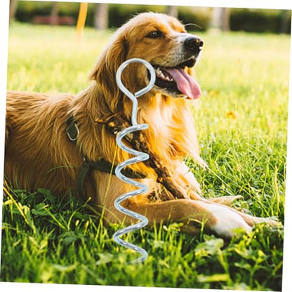 VICASKY Spiral Metal Dog Stake with Handle, Heavy-Duty Ground Anchor for Yard and Outdoor Use, Portable Pet Tie-Out Stake for Dogs