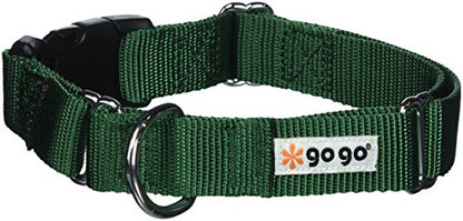GOGO Pet Products Martingale Gentle Training Collar, Medium/Large, Hunter Green - color: Hunter Green, size: Med/Lrg (1" web width)
