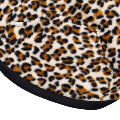 French Bulldog Clothes Dog Hoodie Sweatshirts with Pockets for Small Dogs Puppy Chihuahua Coat Clothing Pet Cat Hoodie Fleece Dog Sweaters Costume - color: Leopard, size: XS