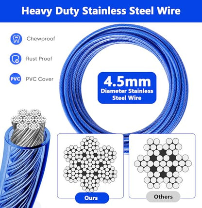 Heavy Duty Dog Tie Out Cable and Stake,30FT Rust Proof Dog Tether Leads for Yard,360°Swivel Spiral Dogs Stake&Chain Up to 200 lbs, Ground Anchor for Outdoor Beach Camping - size: Cable: 30 ft
