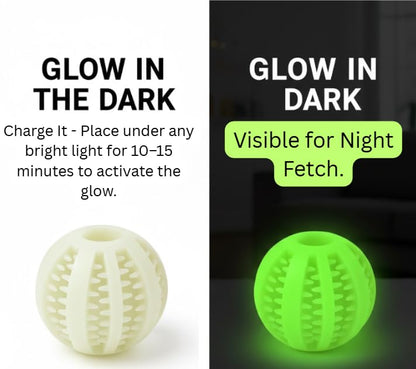 Treat Ball for Dogs, Glowing Dog Ball Toy, Interactive Treat Dispensing Dog Toys for Chewers,dog fetch ball, Glow in The Dark Light Up Ball for Dog, Slow Feeder IQ Training Toy, dog treat toy