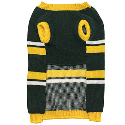 NFL Green Bay Packers Dog Sweater, Size Medium. Warm and Cozy Knit Pet Sweater with NFL Team Logo, Best Puppy Sweater for Large and Small Dogs - color: Green Bay Packers, size: Medium