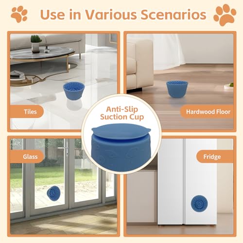 Dog Lick Bowl,Anxiety Relief Non-Slip Silicone Treat Bowl,Durable Anti-Choking Long-Lasting Enrichment Slow Feeder Licking Mat for Small Medium Large Breed,Freezable BPA Free Silicone Dishwasher Safe - color: Dark Blue, size: S-M