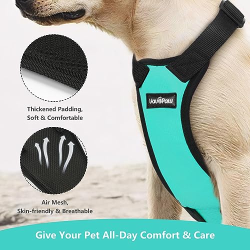 VavoPaw Dog Seat Belt, Safety Vest Dog Car Harness with Adjustable Buckle Dog Seat Belt for Vehicle Nylon Pet Safety Seat Belts Heavy Duty(XXL, Blue) - color: Blue, size: XXL (Chest: 30.7-51.2", Neck: 16.1-26.4")