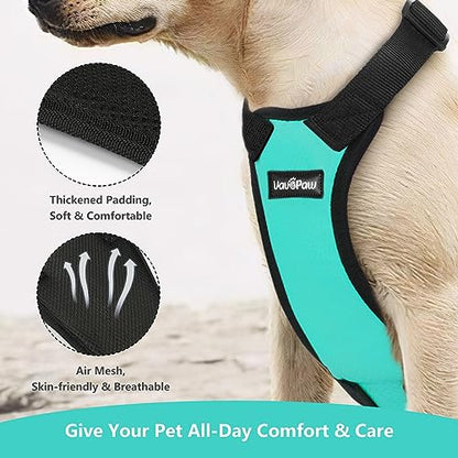 VavoPaw Dog Seat Belt, Safety Vest Dog Car Harness with Adjustable Buckle Dog Seat Belt for Vehicle Nylon Pet Safety Seat Belts Heavy Duty(XXL, Blue) - color: Blue, size: XXL (Chest: 30.7-51.2", Neck: 16.1-26.4")