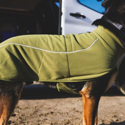Ruffwear, Climate Changer Dog Fleece Vest, Lightweight, Warm, Winter Coat for Dogs with Adjustable Fit, Quick Release Buckles, Reflective Trim, and Harness Compatibility, Cedar Green, Medium - color: Cedar Green, size: Medium
