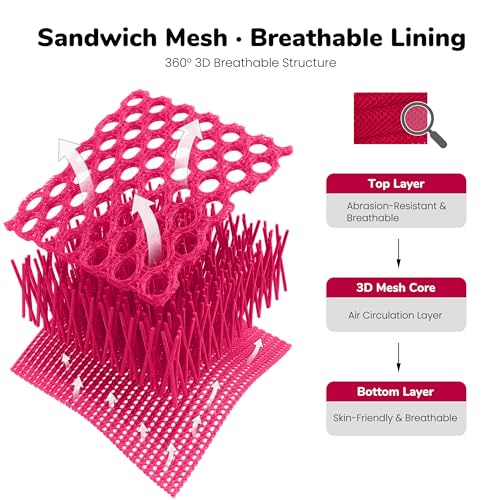 Didog No Pull Dog Harness with Breathable Mesh Padded,Reflective & Quick Fit Light Weight Dog Strap Vest Harness,Easy for Walking Training (L:Chest 26-32", Mesh-Hot Pink) - color: Hot Pink, size: L: Chest 26-32", Fit 50-80 lbs
