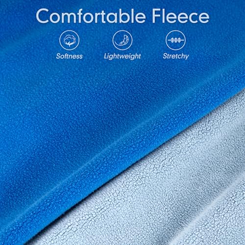 cyeollo 2 Pack Fleece Dog Sweater Pullover Vest with Reflective Stripe, M | 4-Way Stretch, Lightweight Soft Fleece Sweatshirt, Reflective in Low Light, Easy On & Off, Wear Alone or Layered - color: Blue & Mist Blue, size: Medium