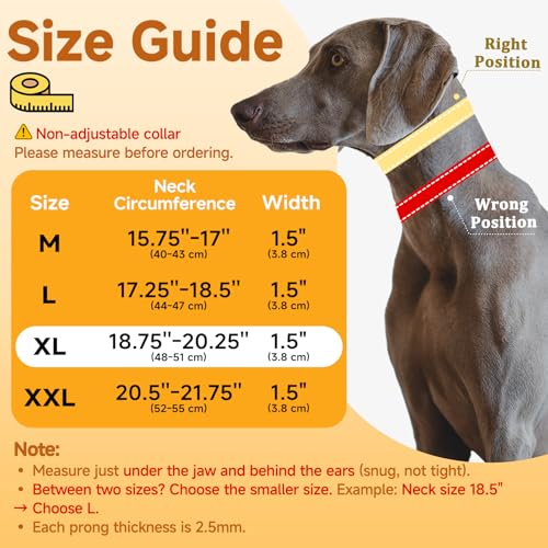 Mayerzon Martingale No Pull Collar for Medium Large Dogs, Walking Training Collar for Dogs German Shepherd Boxer Rottweiler That Pull, Reflective, with 360° Swivel Ring and Release Buckle(XL, Black) - size: X-Large,2.5mm,18.75"-20.25"Neck