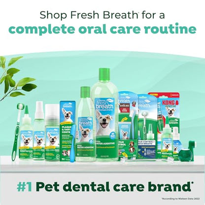 TropiClean Fresh Breath Toothbrush and Toothpaste Kit for Puppies, Teeth Cleaning Kit to Prevent Plaque & Tartar, Breath Freshener, Dog Dental Care