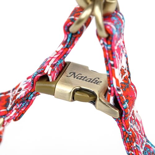 Angie and Allie Organic Cotton Personalized Step in Dog Harness,Custom Dog Halter Vests,Adjustable No Pull Canine Halter Harness for Small Medium Large Dogs - color: Blooms, size: XS