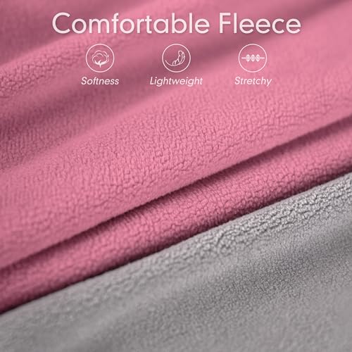 cyeollo 2 Pack Dog Sweaters Fleece Sweatshirt Stretchable Reflective Pet Sweater Dog Clothes for Small Puppy Dogs Girl, Pink & Grey S - color: Grey & Pink, size: Small
