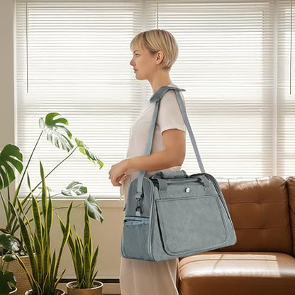 Airline Approved Soft-Sided Pet Carrier for Cats & Small Dogs - Ventilated Travel Bag with Removable Mat, Under 15 lbs, Grey - color: Grey