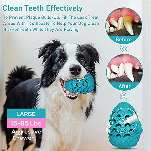 Dragon Egg Dog Chew Toys for Aggressive Chewers - Toughest Indestructible Dog Toys for Aggressive Heavy Chewers Lifetime Replacement, Tough Dogs Toys for Medium Large Bully Breed - color: Large 5.3IN Blue