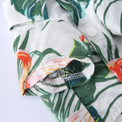 Tangpan Daisy Tropical Print Pet Dog Shirt Puppy Summer Hawaiian Beach Polo Shirts Clothes (Y White,XS) - color: Y White, size: X-Small