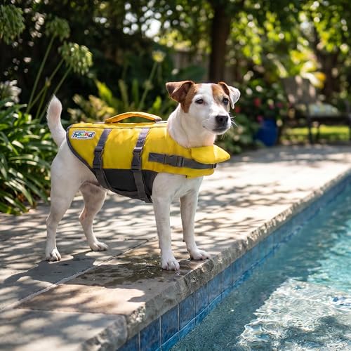 Outward Hound Granby Splash Yellow Dog Life Jacket, Small - color: Yellow, size: Small (Chest Girth: 16"-20")