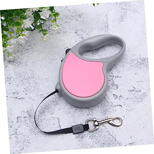 COLLBATH 5m Retractable Dog Leash Pet Leash Braking System Telescopic Traction Rope One- for Pet Dogs