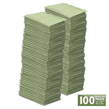 Four Paws Wee-Wee Superior Performance Bamboo Pee Pads for Dogs, Earth Friendly Dog & Puppy Potty Training Pads, Crate Liners, Housebreaking Supplies, 22" x 23" (100 Count) - size: 100 Count