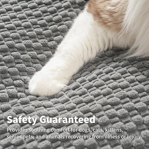 SOMAHE Cat Beds Flat Cat Bed Mat, Premium Plush Cat Mat with Non-Slip Bottom, 1.2" Thick All-Season Kneading Cushion, Machine Washable Anti-Static Pet Bed 15×23Inch, Grey - color: Grey, size: 23"L x 15"W x 1.2"Th