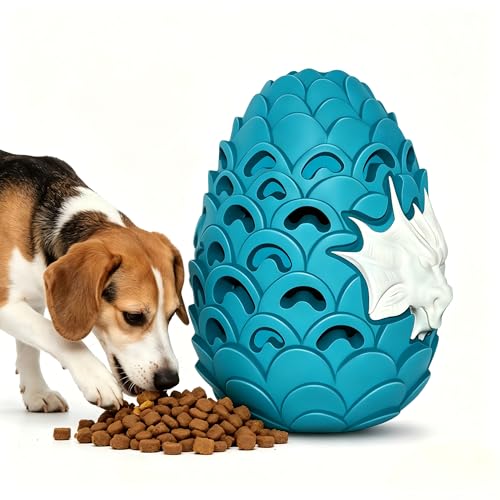 Dragon Egg Dog Chew Toys for Aggressive Chewers - Toughest Indestructible Dog Toys for Aggressive Heavy Chewers Lifetime Replacement, Tough Dogs Toys for Medium Large Bully Breed - color: Large 5.3IN Blue