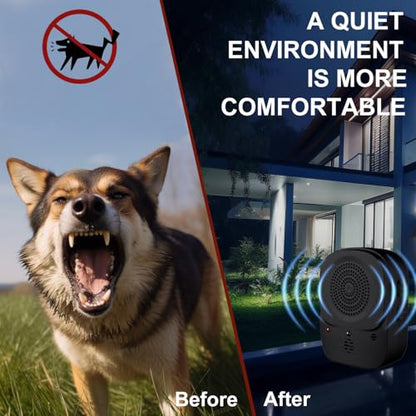 Zigzagmars Anti Barking Device, 4 Modes Ultrasonic Dog Bark Control Box, Rechargeable Bark Deterrent for Dogs, Waterproof Indoor & Outdoor Use for Effective Dog Training & Behavior Correction