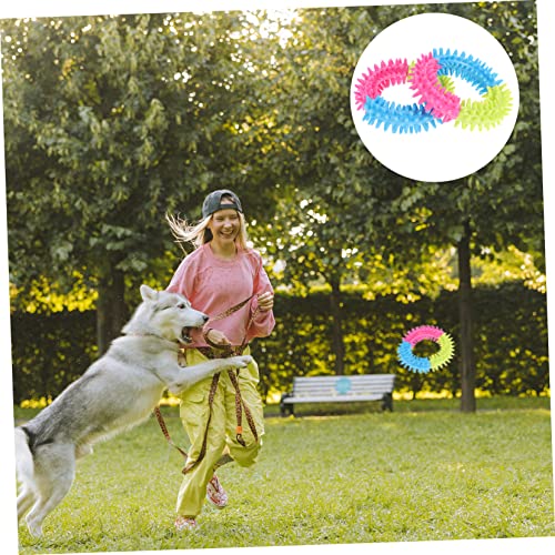 BESPORTBLE Chew Toy for Dogs 3pcs Dog Ring Toys Teething Ring Water Resistant Easy to Clean