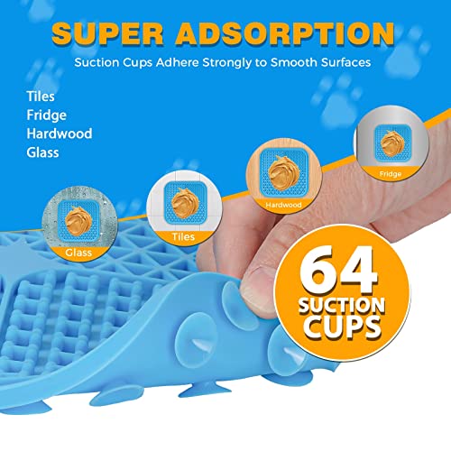 NearHome Lick mat for dog and cat with suction cup and silicone bowl-Extra spoon and brush,3 part for peanut butter,yogurts and different foods,Boredom and Anxiety Reducer,Perfect for Bathing Grooming