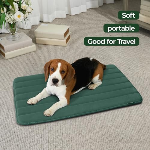 BALANCE Dog Crate Pad, Dog Foam Crate Mat Kennel Pad, Washable Water-Resistant Pet Bed Flat Dogs Cage Mat for Large Dogs - color: Green, size: 36.0"L x 23.0"W x 0.8"Th