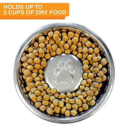 Neater Feeder Deluxe Mess Proof Dog Bowls Elevated for Large Breeds – Made in USA – No Spill Raised Slow Feeder Elevated Dog Bowl Stand, Stainless Steel Food and Water Bowl Set, Cappuccino - color: Cappuccino, size: Large with Slow Feed Bowl