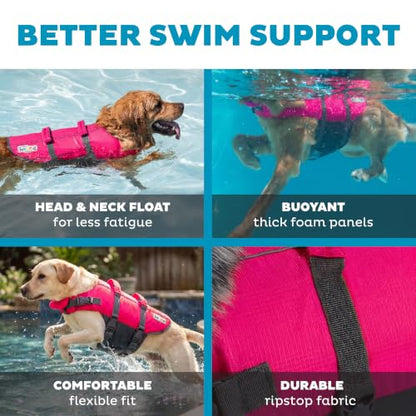 Outward Hound Granby Splash Pink Dog Life Jacket, Large - color: Pink, size: Large (Chest Girth: 28"-32")