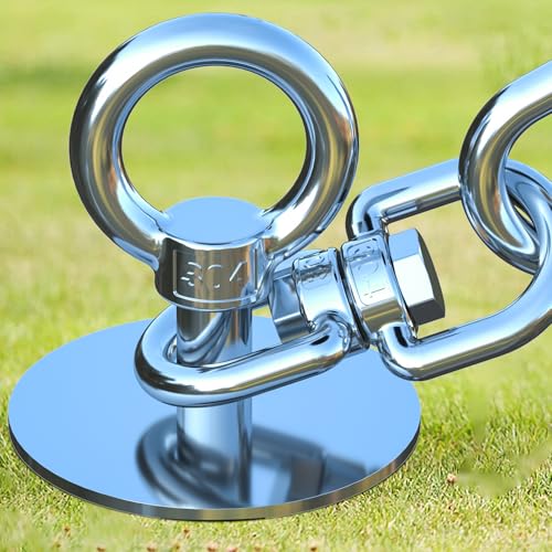 TOPKNOT Dog Tie Out Stake for Yard,(up to 300lbs),360° Swivel Dog Run Anchor,Use Any Tie Out Cable or Yard Leash- Outdoor Camping(Anchor Only) - size: dog stake+300lbs/Anchor Only